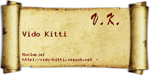 Vido Kitti névjegykártya